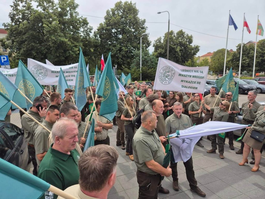 Protesty leśników